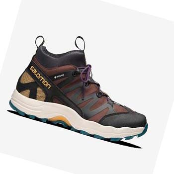 Tenis Salomon XA PRO 1 MID GORE-TEX Hombre Chocolate Negros | MX 3401LIS